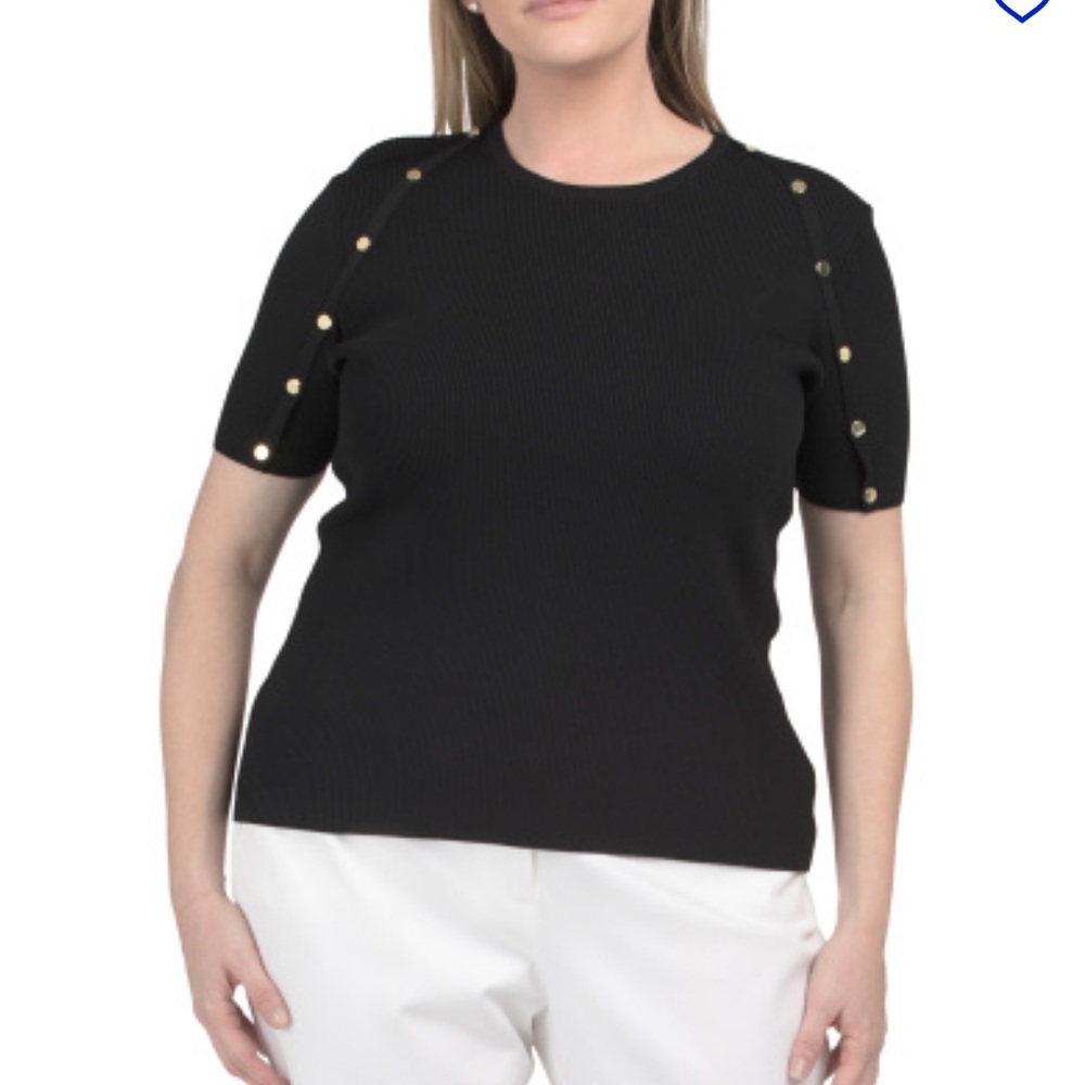 ANNE KLEIN Black Knit Top-NWT-size 3X